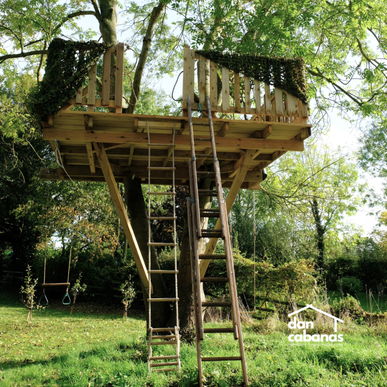 rustic tree house platform